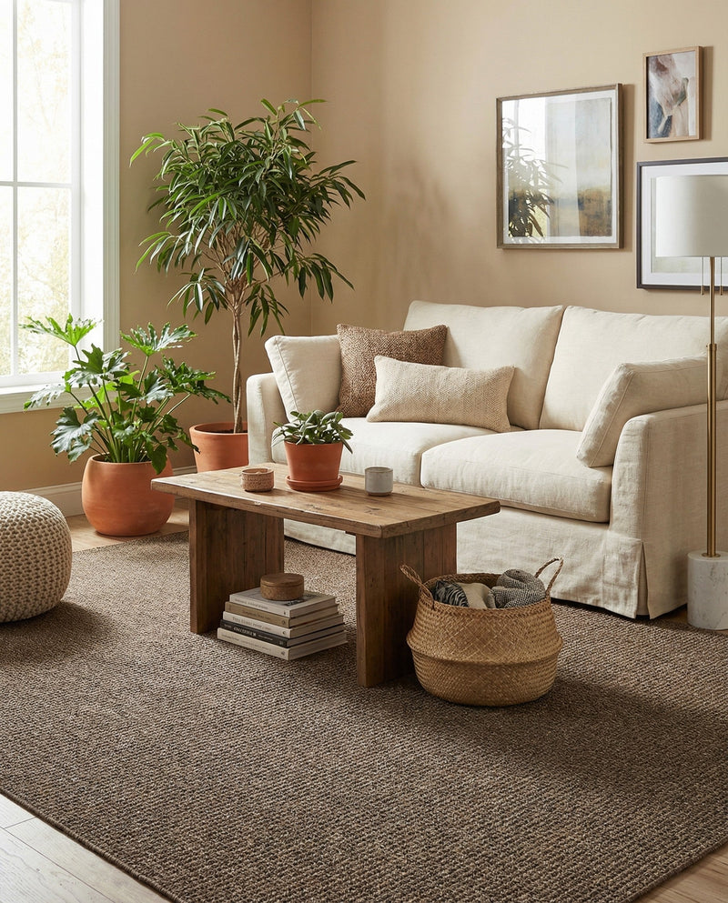 Sahara Sands Collection Area Rug -  Rosetta Rectangle Brown  lifestyle 18
