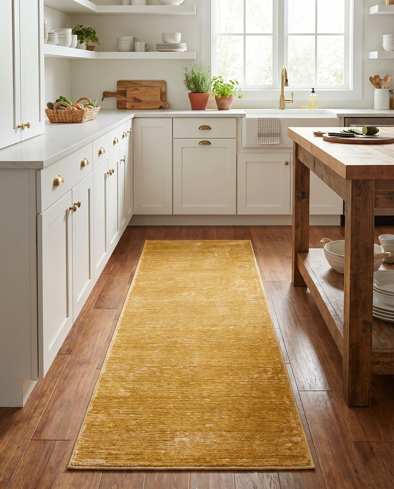 Bloomsbury Elegance Collection Area Rug -  Kensington (Yellow) Runner Yellow  lifestyle 55