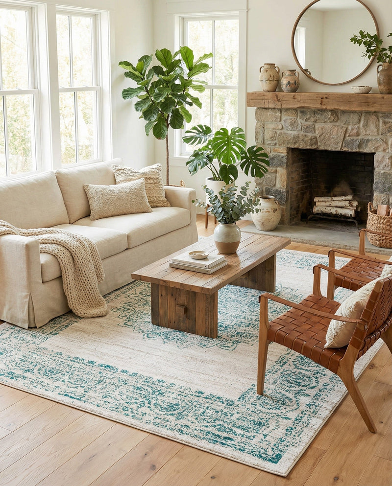 Copenhagen Comfort Collection Area Rug -  Helsingør Rectangle Cream  lifestyle 20