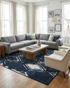 Metro Heights Collection Area Rug -  Madison Rectangle Navy Blue  lifestyle 10