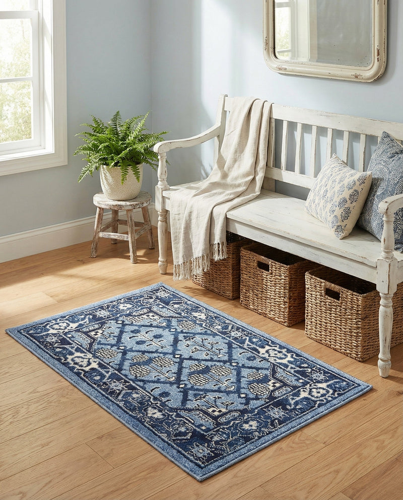 Horizon Collection Area Rug -  Aurora Rectangle Blue  lifestyle 17