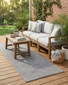 Jill Zarin Sedona Oasis Outdoor Collection Area Rug - Coconino (Silver Stars) Runner Silver Stars  lifestyle 20