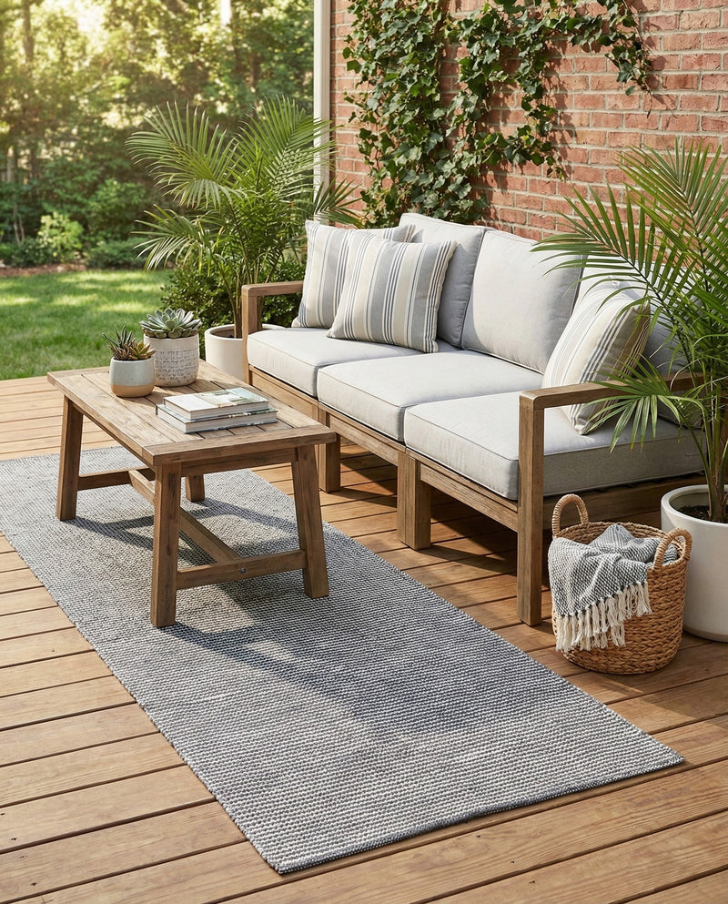 Jill Zarin Sedona Oasis Outdoor Collection Area Rug - Coconino (Silver Stars) Runner Silver Stars  lifestyle 20