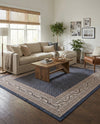 Soho Elegance Collection Area Rug -  Mercer (Blue) Rectangle Blue  lifestyle 14