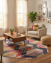 Colorburst Oasis Collection Area Rug -  Mirage Octagon Multi  lifestyle 48