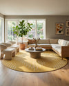 Urban Terrace Collection Area Rug -  Chelsea (Yellow) Round Yellow  lifestyle 26