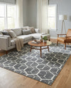 Garden Maze Retreat Collection Area Rug - Hedgegrove Rectangle Grey  lifestyle 32