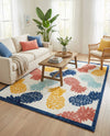 Caribbean Terrace Collection Area Rug -  Nevis Rectangle White  lifestyle 4