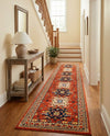 Tabriz Tapestries Collection Area Rug - Azerbaijan (Terracotta) Runner Terracotta  lifestyle 35