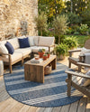 Urban Oasis Rugs Collection Area Rug -  District (Blue) Oval Blue  lifestyle 27