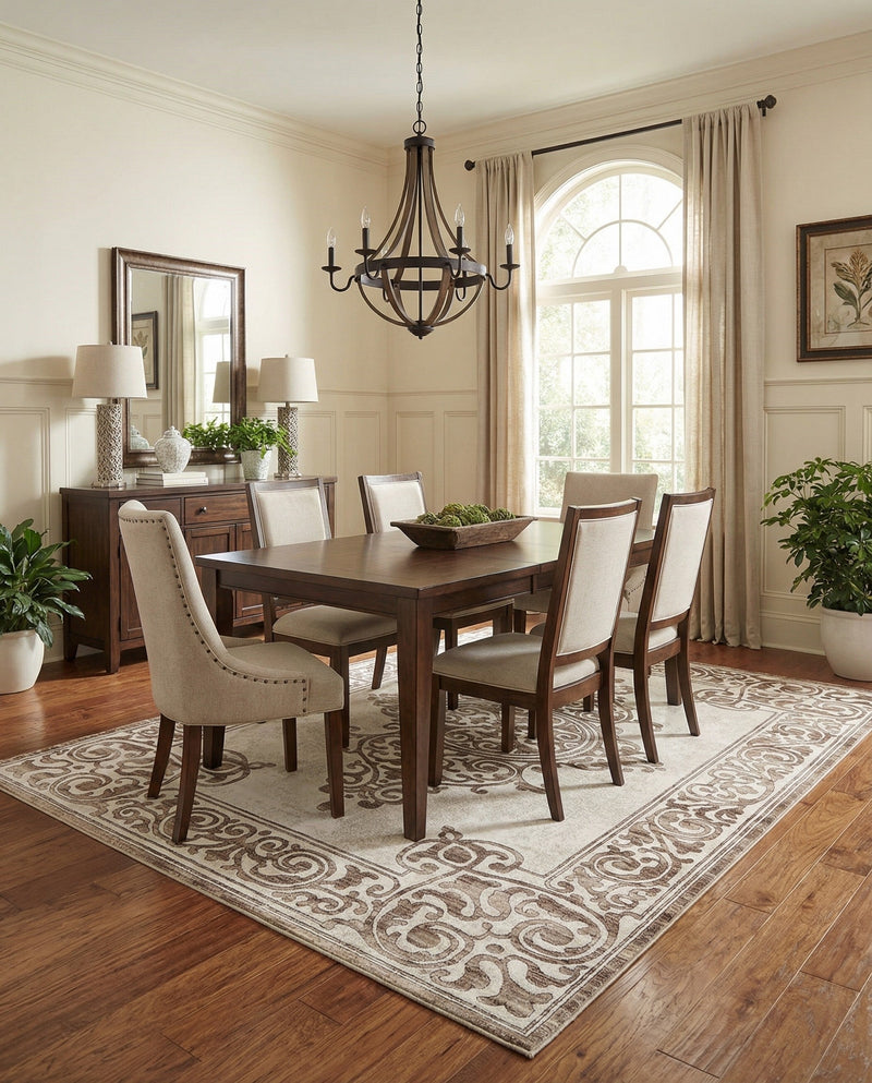 Sanctuary Retreat Collection Area Rug - Haven Rectangle Chocolate Brown  lifestyle 36