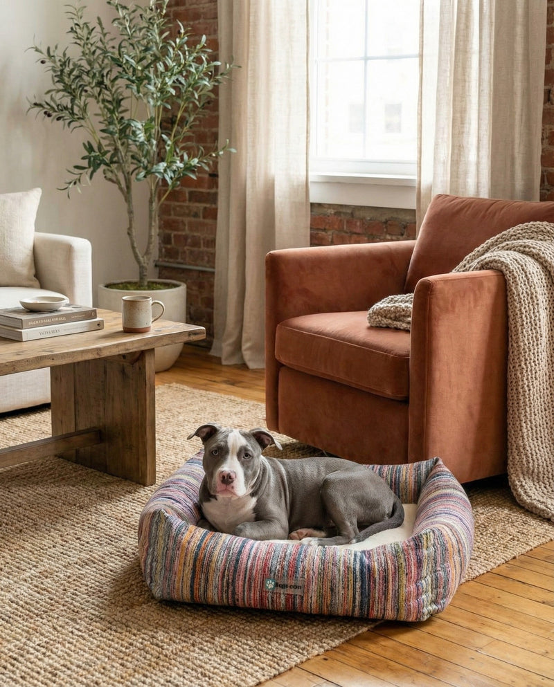 Luxury Pet Lounge Collection Pet Bed -  Glade Rectangle Multi  lifestyle 4