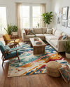Outdoor Marrakesh Collection Area Rug -  Meknes Rectangle Multi  lifestyle 10