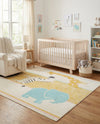 Wonder Tykes Collection Area Rug -  Wonderland Rectangle Ivory  lifestyle 5