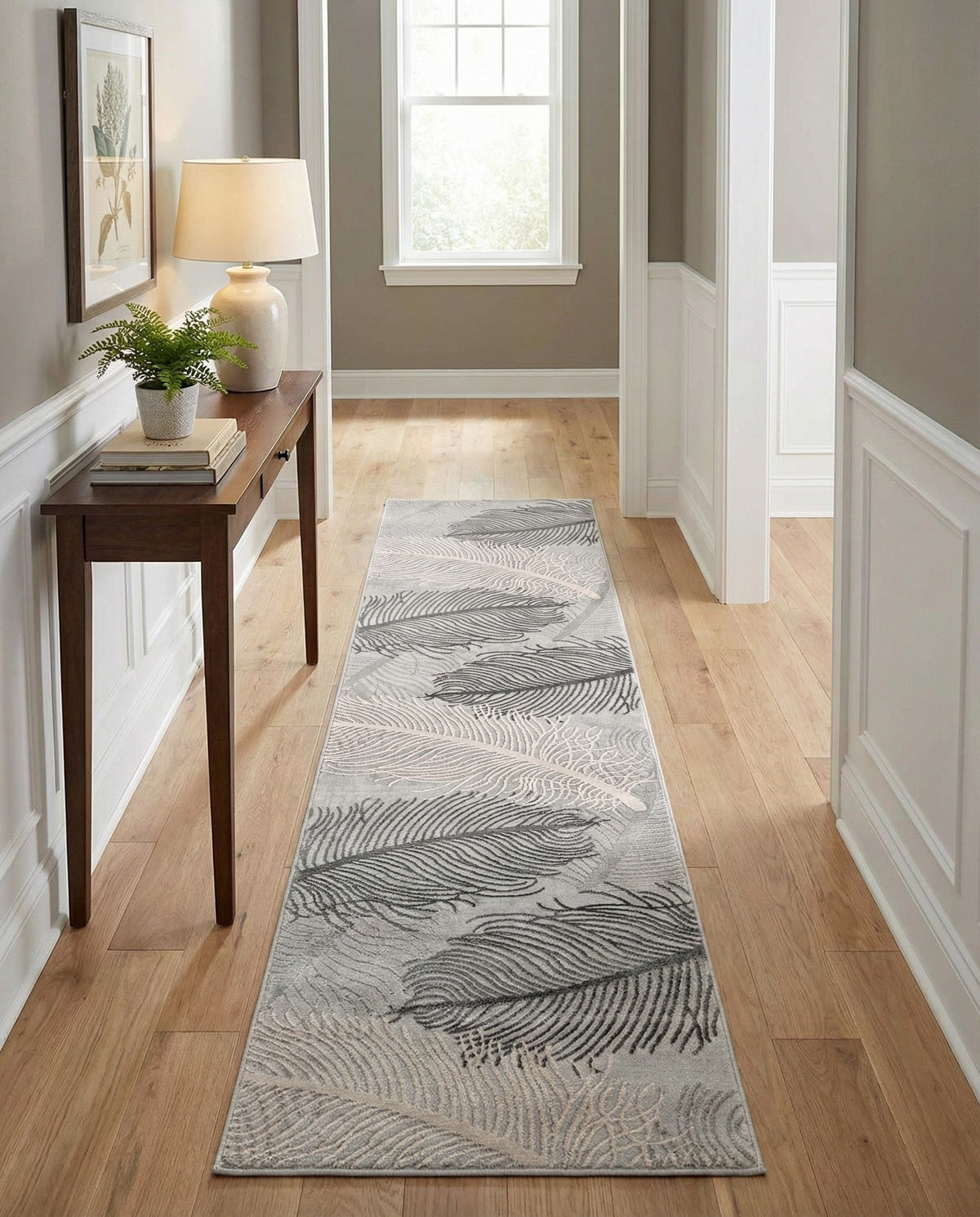 Bloomsbury Elegance Collection Area Rug -  Westminster Runner Gray  lifestyle 129