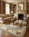 Versailles Elegance Collection Area Rug -  Louveciennes (Light Blue) Rectangle Light Blue  lifestyle 9