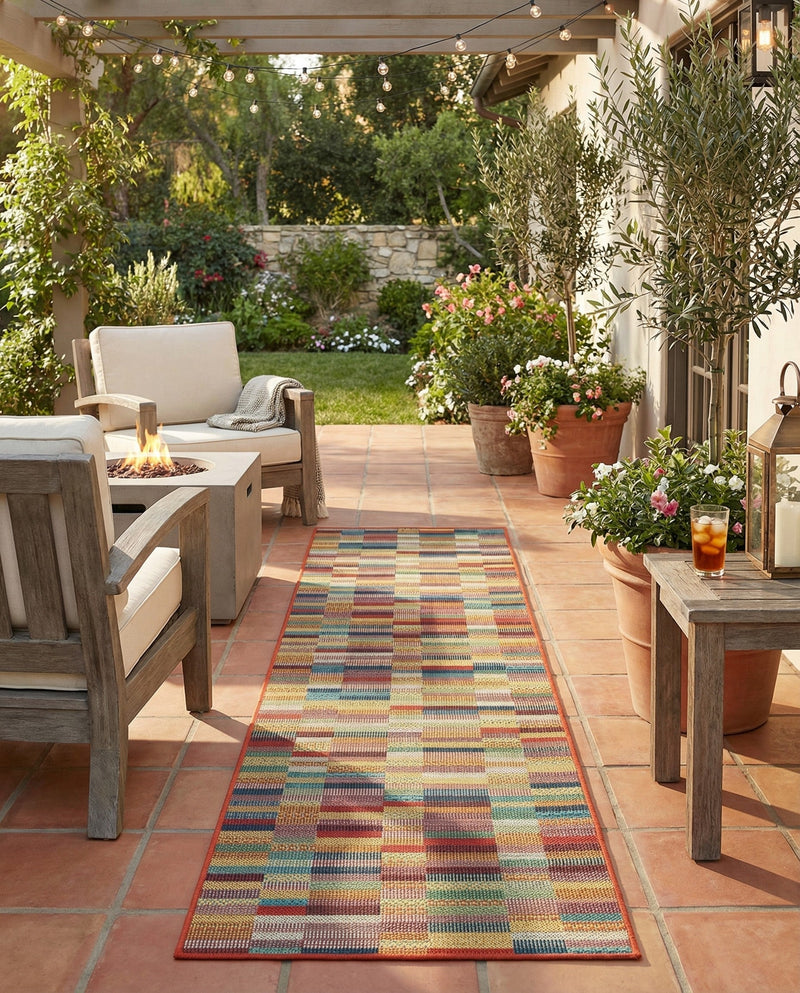 Coastal Terrace Collection Area Rug -  Harbor Runner Multi  lifestyle 41