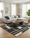 Urban Terrace Collection Area Rug -  Parkside Rectangle Black and White  lifestyle 8