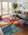 Urban Terrace Collection Area Rug -  Laneway Rectangle Multi  lifestyle 60