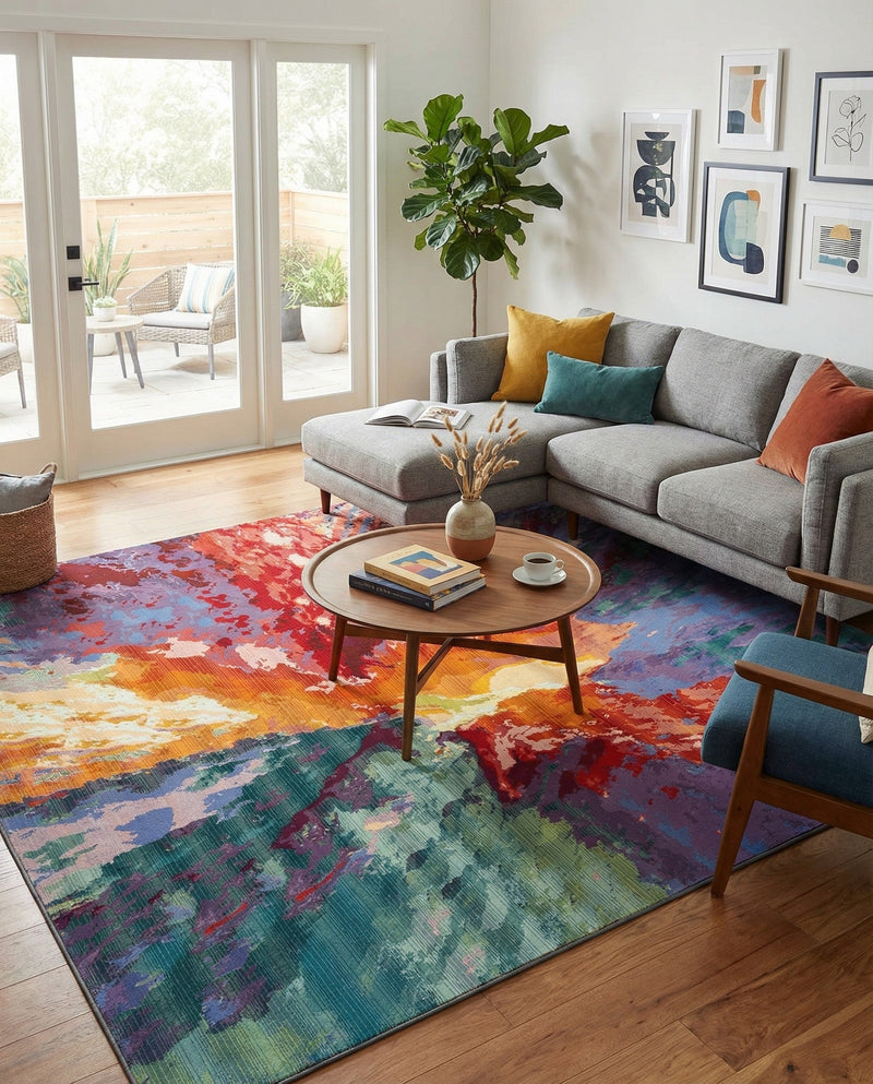 Urban Terrace Collection Area Rug -  Laneway Rectangle Multi  lifestyle 60