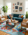 Colorburst Oasis Collection Area Rug -  Fresco Rectangle Aqua  lifestyle 6