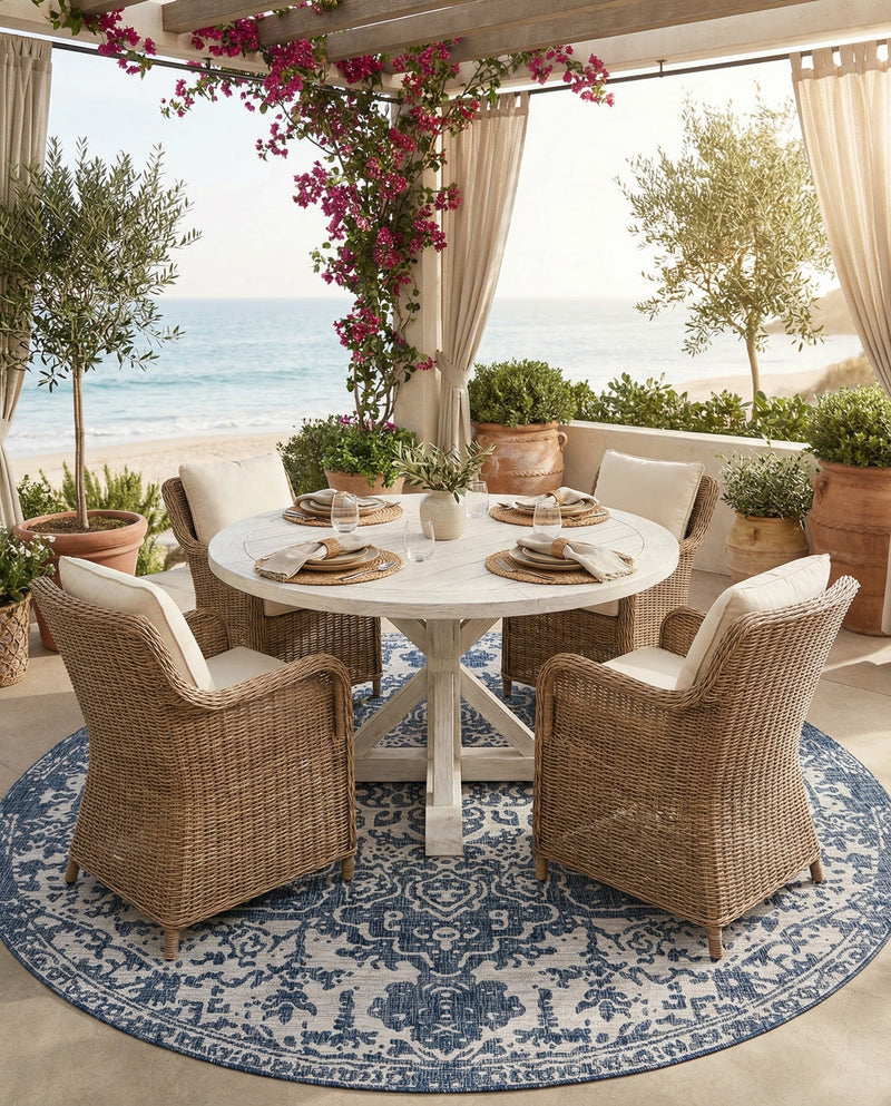 Urban Oasis Rugs Collection Area Rug -  Penthouse (Blue) Round Blue  lifestyle 51