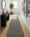 Urban Terrace Collection Area Rug -  Astoria (Black and White) Runner Black and White  lifestyle 73