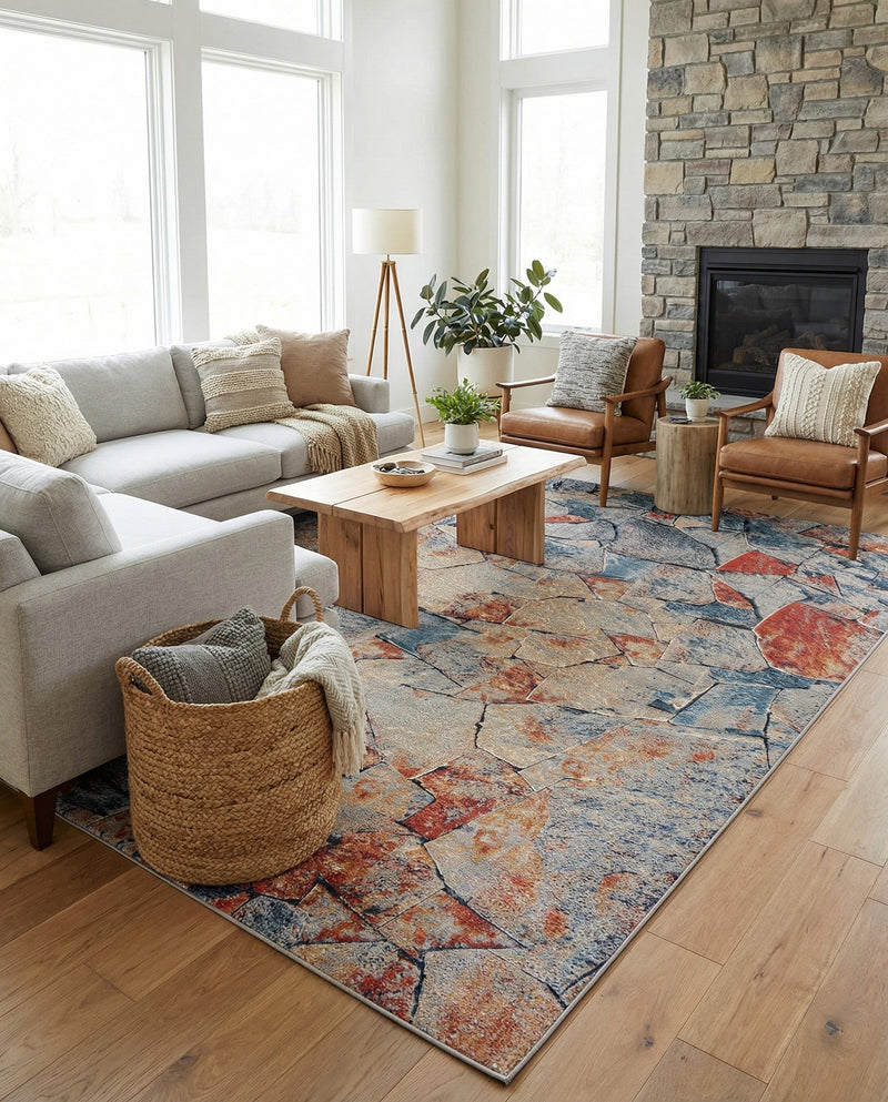 Urban Terrace Collection Area Rug -  Boulevard Rectangle Multi  lifestyle 17