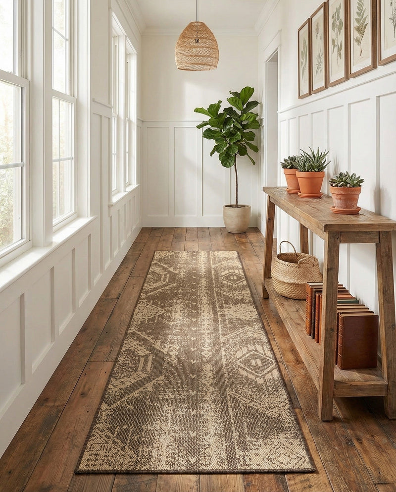 Sahara Sands Collection Area Rug -  Berenice Runner Natural and Brown  lifestyle 28