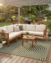 Urban Terrace Collection Area Rug -  Astoria (Green) Square Green  lifestyle 45