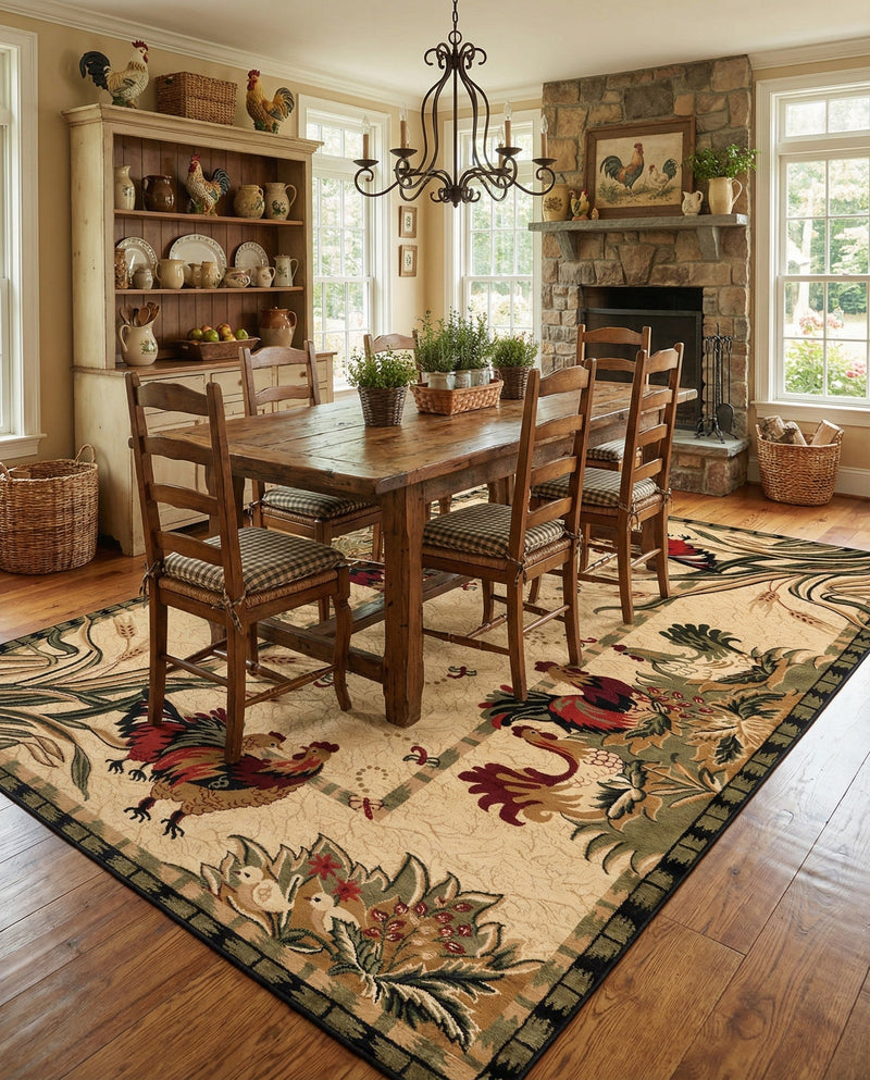 Rural Charm Collection Area Rug - Meadowbrook Rectangle Cream  lifestyle 16