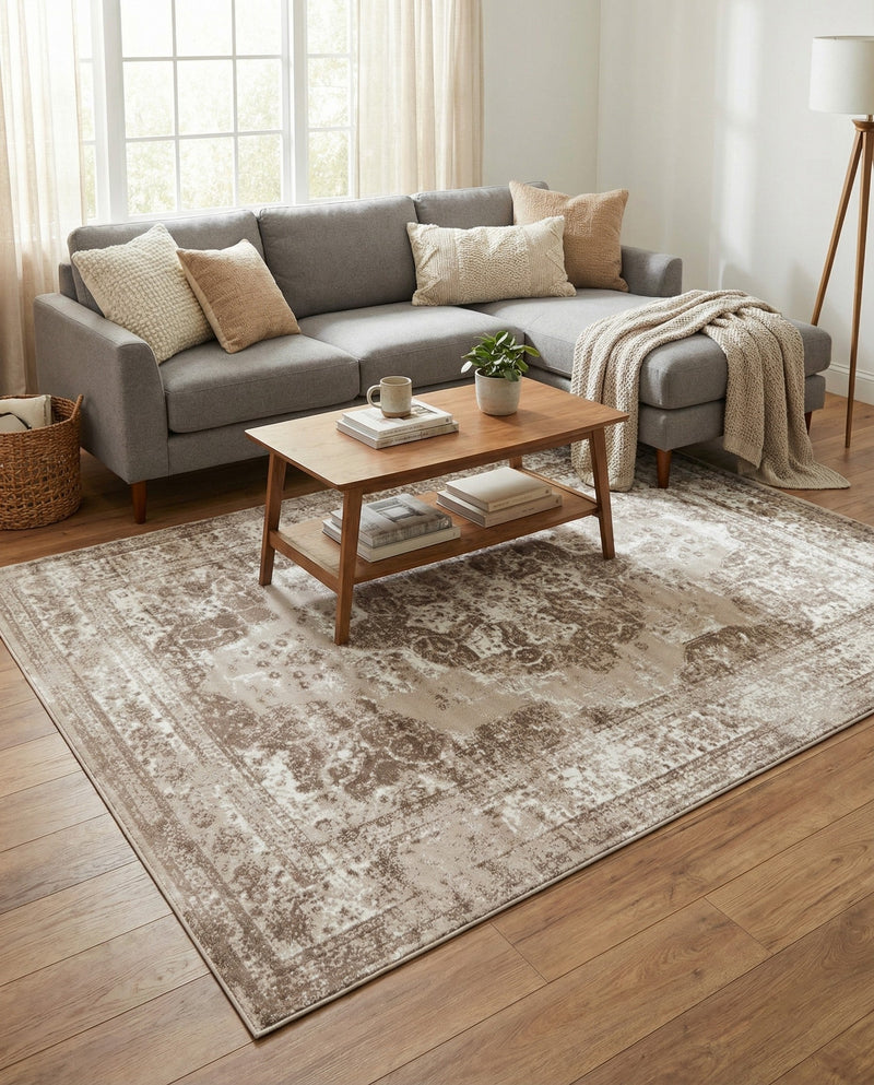 Riviera Elegance Collection Area Rug -  Menton (Beige) Rectangle Beige  lifestyle 28