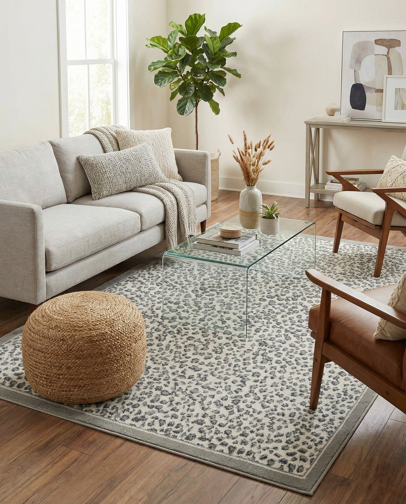 Savannah Sojourn Collection Area Rug - Serengeti Rectangle Gray  lifestyle 27