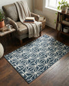 Metro Heights Collection Area Rug -  Hudson Rectangle Navy Blue  lifestyle 32