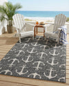 Seaside Haven Rugs Collection Area Rug - Sapphire (Charcoal) Rectangle Charcoal  lifestyle 20