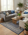 Soho Elegance Collection Area Rug -  Mercer (Blue) Rectangle Blue  lifestyle 16