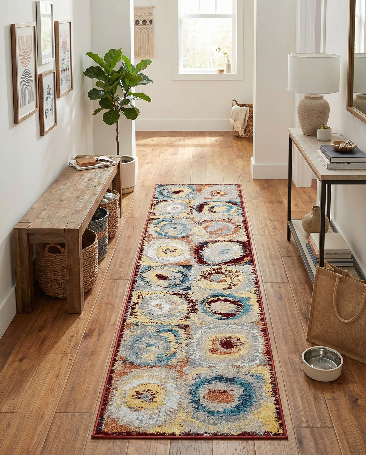 Aegean Elegance Washables Collection Area Rug -  Rhodes Runner Multi  lifestyle 81