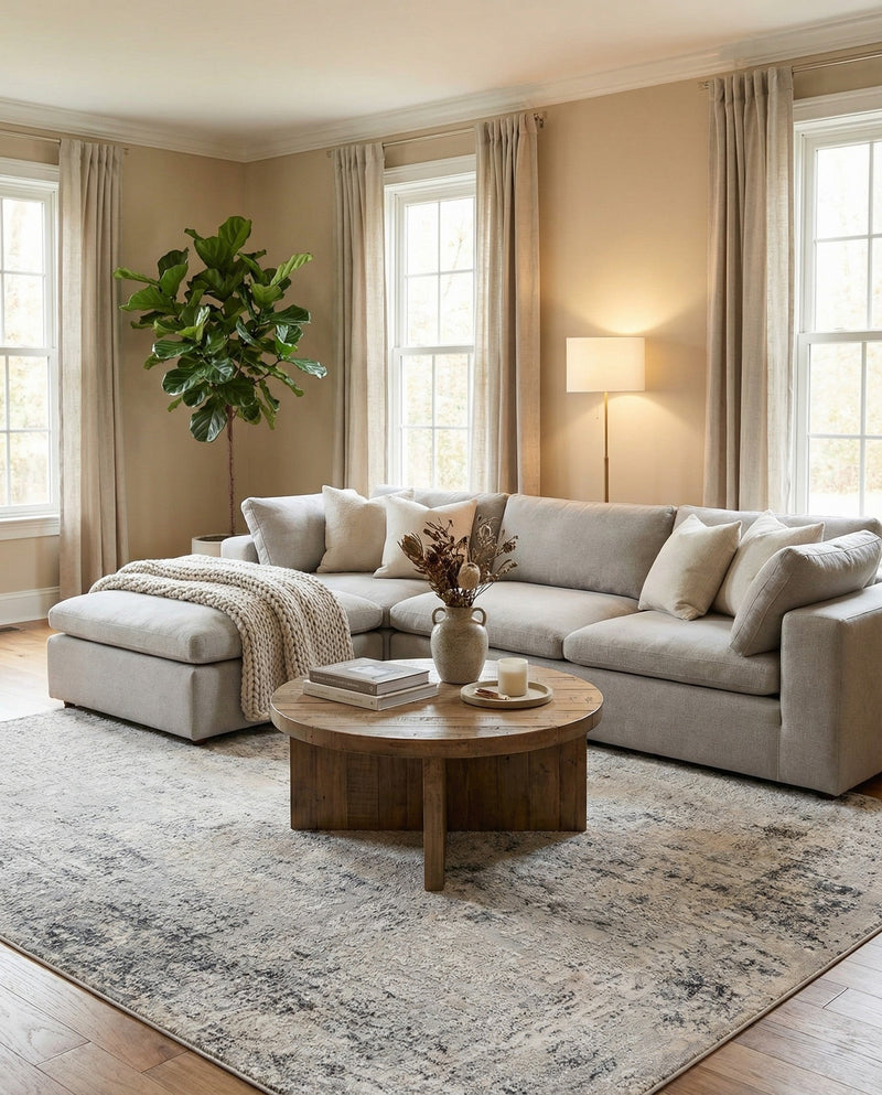 Aegean Elegance Collection Area Rug -  Paros Rectangle Gray  lifestyle 16