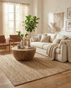 Woven Seaside Jute Collection Area Rug - Savannah (Natural) Rectangle Natural  lifestyle 21