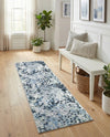 Aegean Elegance Washables Collection Area Rug -  Andros Runner Gray Navy Green  lifestyle 75