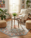Caribbean Breeze Collection Area Rug -  Floriana Octagon Light Blue  lifestyle 35