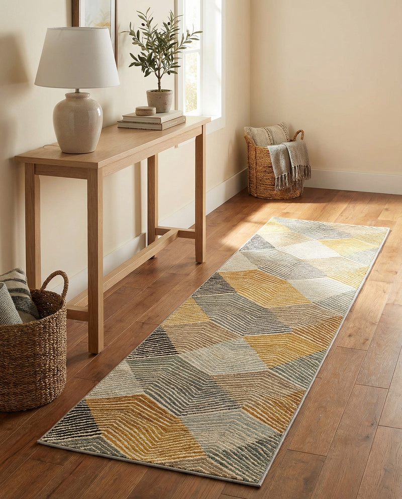 Urban Terrace Collection Area Rug - Metropolis Runner Gray  lifestyle 61