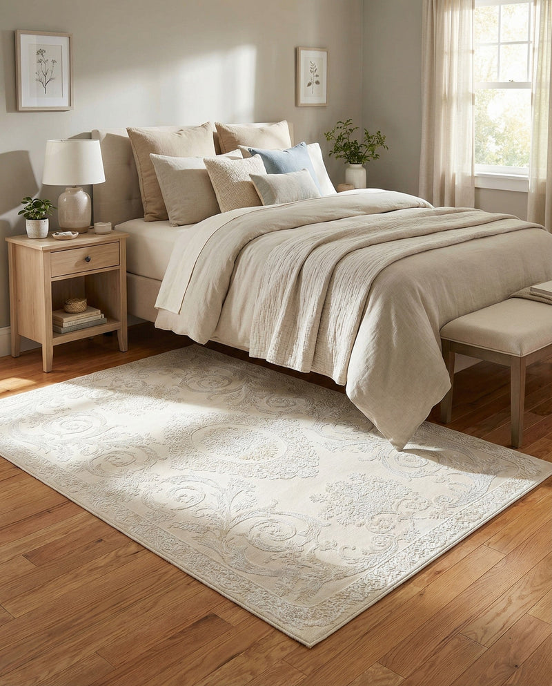 Bloomsbury Elegance Collection Area Rug - Mayfair Rectangle Ivory  lifestyle 57