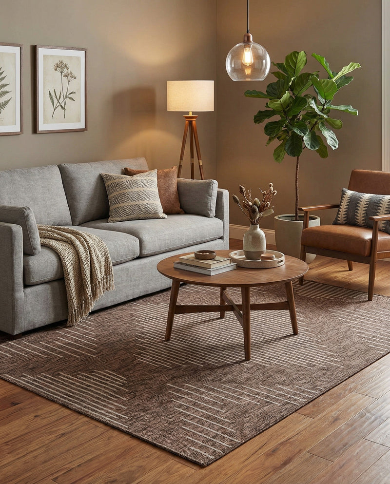 Urban Terrace Collection Area Rug -  Chelsea (Brown) Rectangle Brown  lifestyle 17