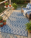 Savannah Pergola Collection Area Rug -  Pavilion (Blue) Rectangle Blue  lifestyle 6