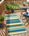 Terrace Fringe Collection Area Rug -  Veranda Runner Multi  lifestyle 57