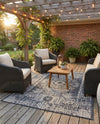 Patio Heritage Collection Area Rug - Savannah (Charcoal Gray) Rectangle Charcoal Gray  lifestyle 11