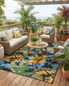 Seaside Blooms Collection Area Rug -  Grove Rectangle Multi  lifestyle 24