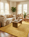 Garden Lattice Charm Collection Area Rug - Arbor (Yellow) Rectangle Yellow  lifestyle 5