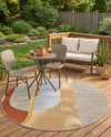 Urban Terrace Collection Area Rug -  Deck Round Multi  lifestyle 57